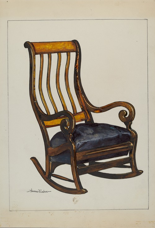 Rocker with Black Horse-hair Seat
