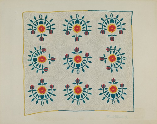 Cotton Quilt – Tulip Design