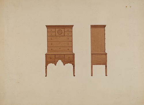 Highboy-front and Side Views