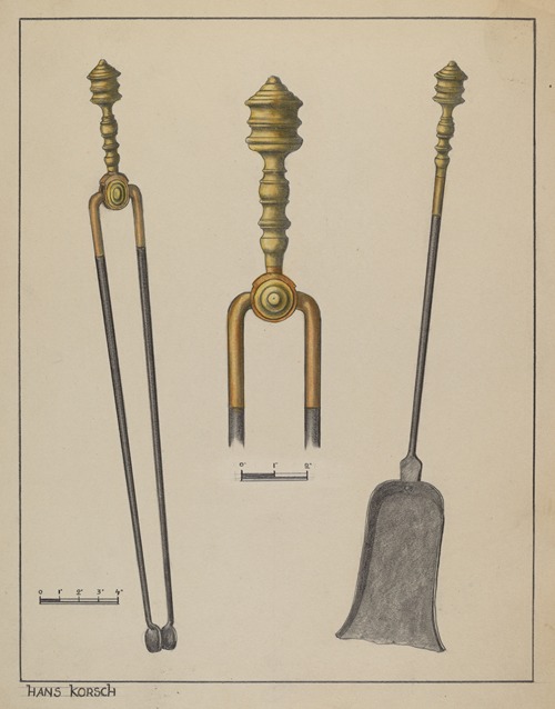 Fire Tongs and Shovel