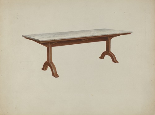 Shaker Dining Table (Marble Top)