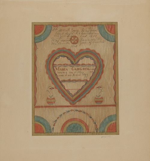 Pa. German Birth Certificate