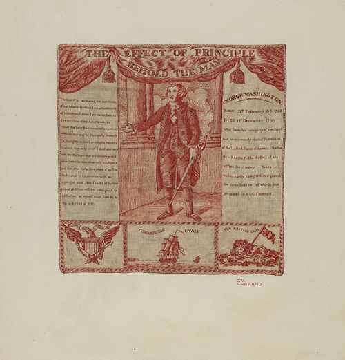 Printed Textile of George Washington