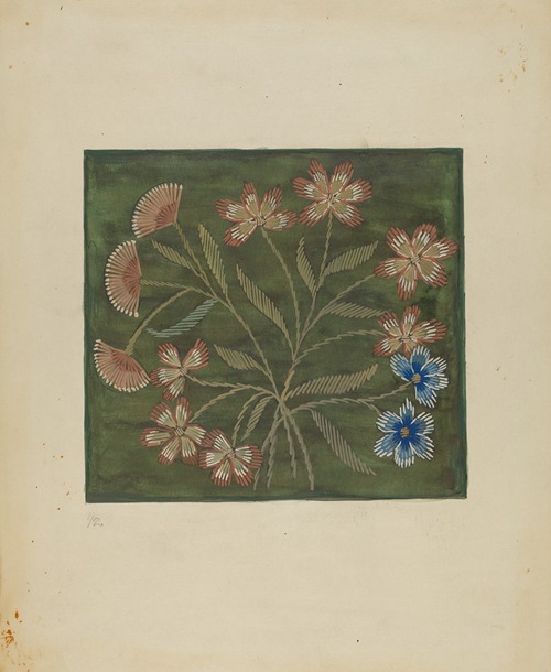 Embroidered Coverlet