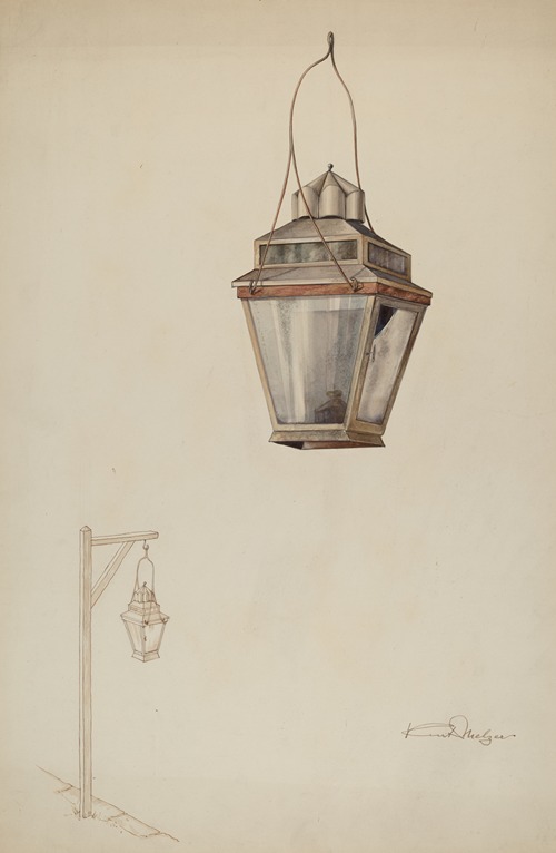 Sperm Oil Street Lamp