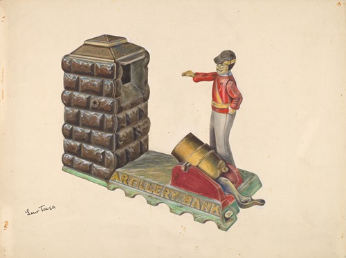 Cast Iron Toy – Artillery Bank
