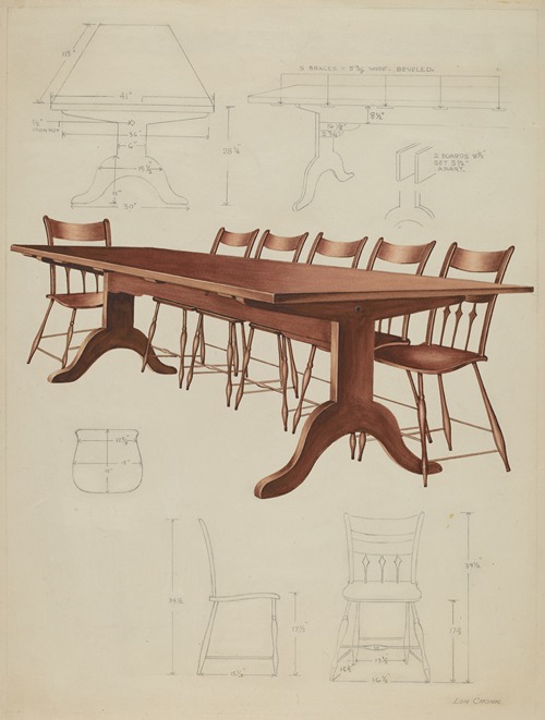 Shaker Dining Table and Chairs