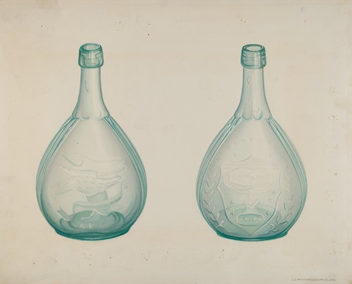 Green Whiskey Bottle
