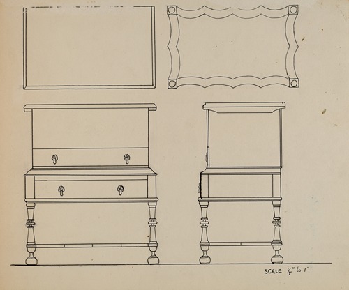 Box Desk on Frame