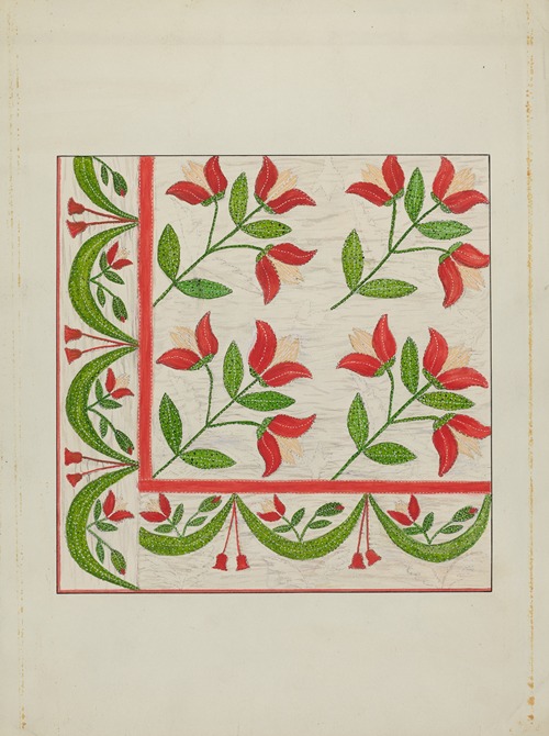Quilt – Appliqued in Bellflower Design