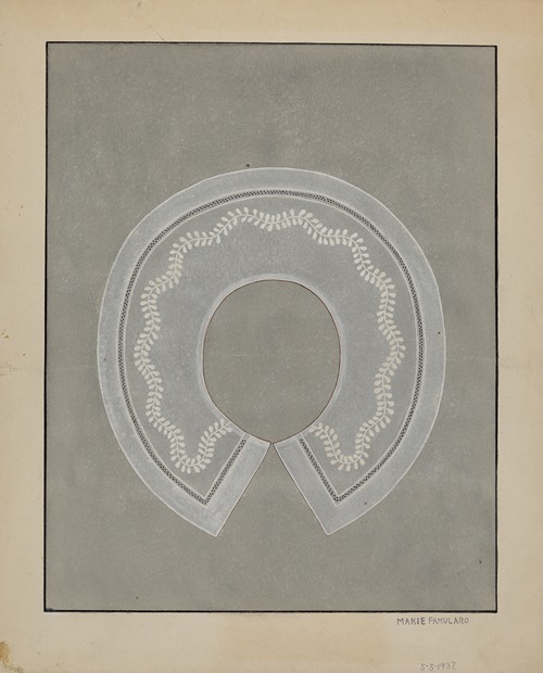 Embroidered Linen Collar