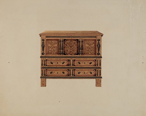 Two Drawer Sunflower Chest – front view