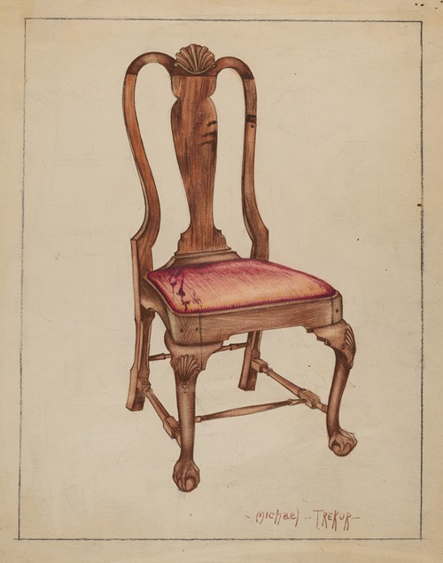 Walnut Side Chair