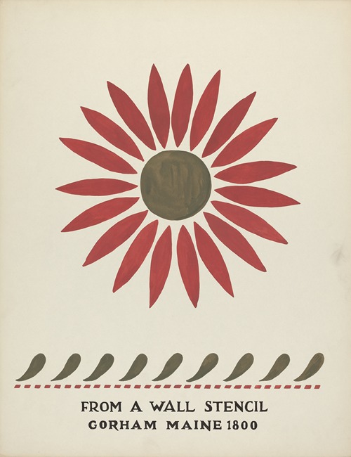 Design from Gorham, Maine 1800 – from Proposed Portfolio Maine Wall Stencils