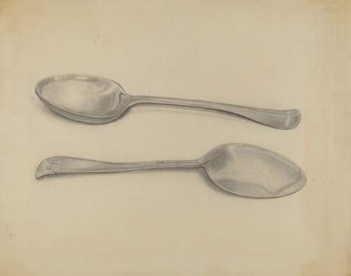 Two Silver Soup Spoons
