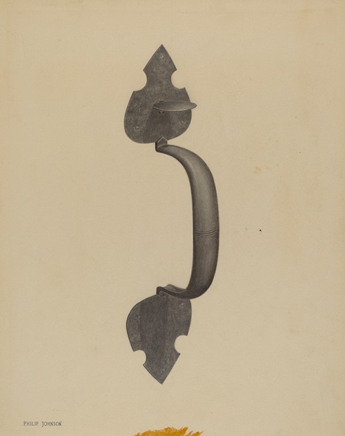 Door Handle with Thumb Press