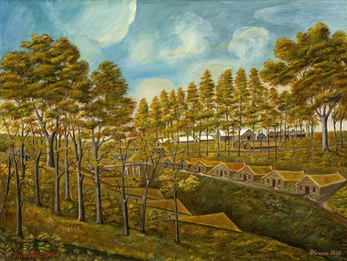 Early Camp Dugouts, after Olof Krans