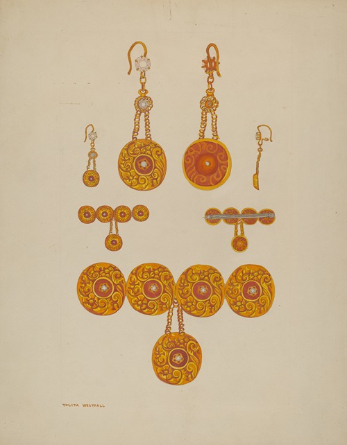 Earrings and Brooch