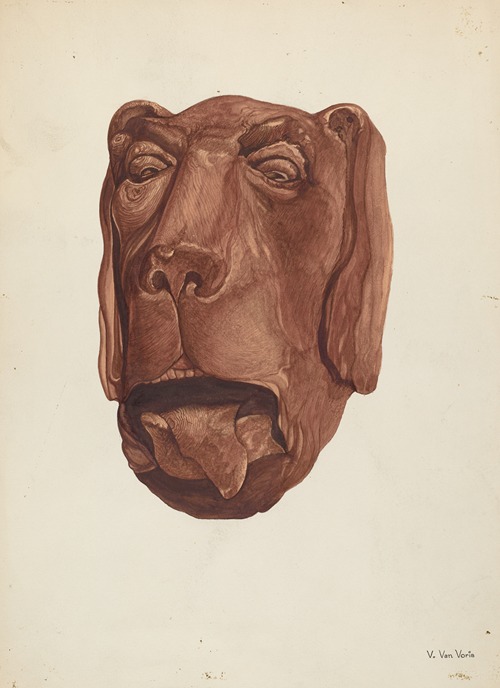 Carved Dog’s Head