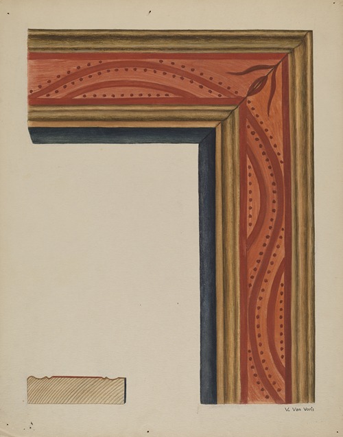 Hand-carved Picture Frame River of Life Motif