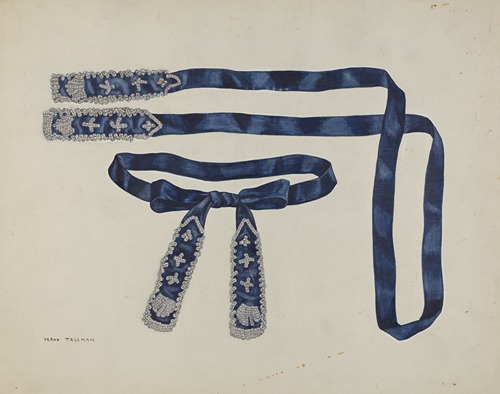 Man’s Beaded Taffeta Necktie