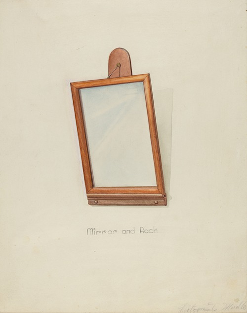 Shaker Looking Glass and Rack