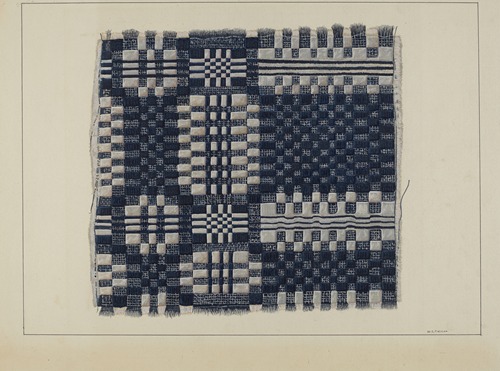 Blue and White Homespun