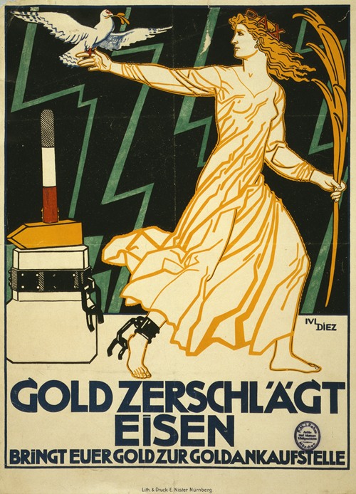 Gold zerschlächt Eisen. Bringt eurer Gold zur Goldankaufstelle (1918)