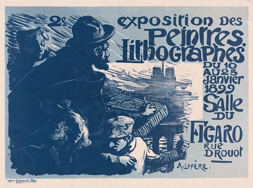 Affiche voor de tweede tentoonstelling van de Peintres Lithographes