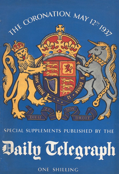 Exemplaar van het geïllustreerde supplement van 11 mei 1937 van de krant ‘Daily Telegraph’ tgv de kroning van George VI