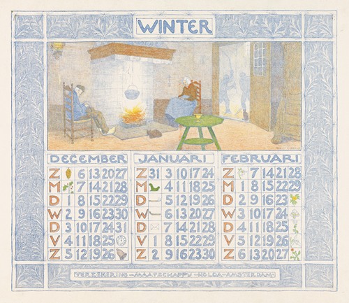 Kalender voor 1903-1904 van de Verzekering-Maatschappij Holda in Amsterdam (1903)