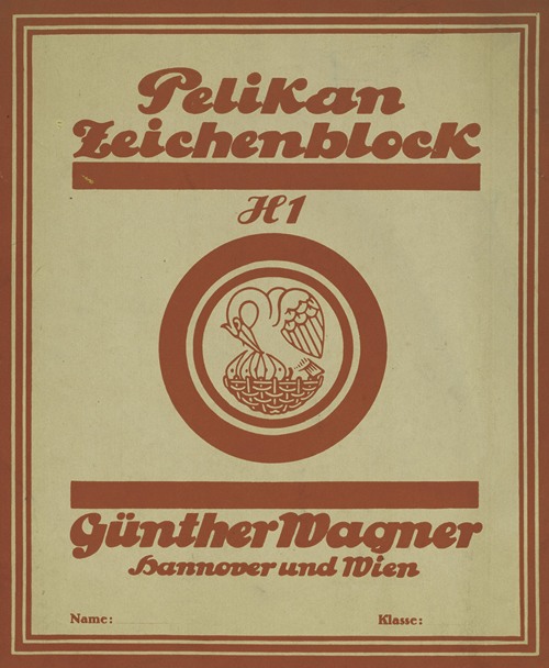 Maandblad Verf en Kunst van P.A. Regnault (ontwerptekening in schetsblok)