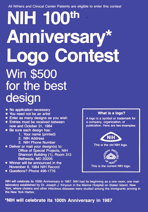 NIH 100th anniversary logo contest (1984)