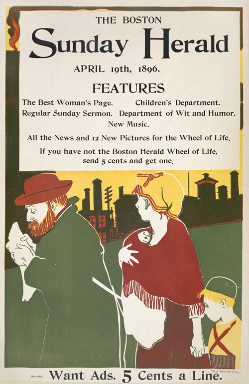 The Boston Sunday herald. April 19th 1896.
