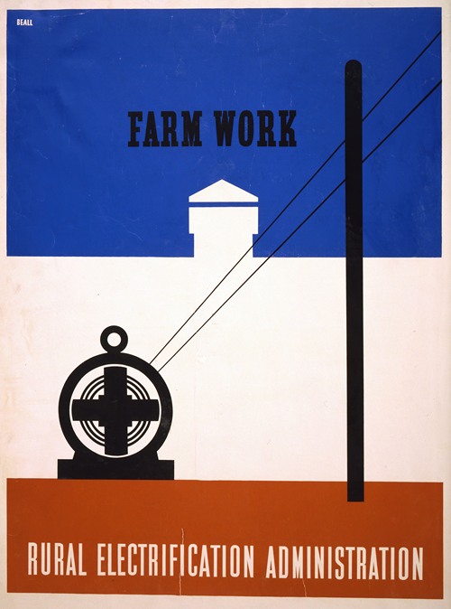 Farm work Rural Electrification Administration, U.S. Department of Agriculture (1930)