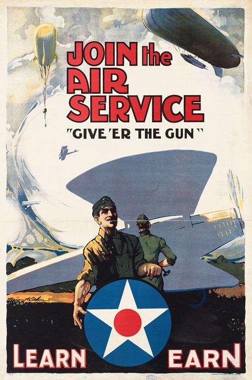 Join the air service. Give ‘er the gun (1918)