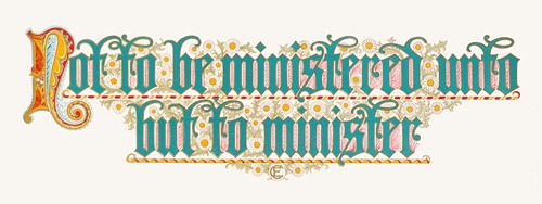 Not to be ministered unto, but to minister (1893)