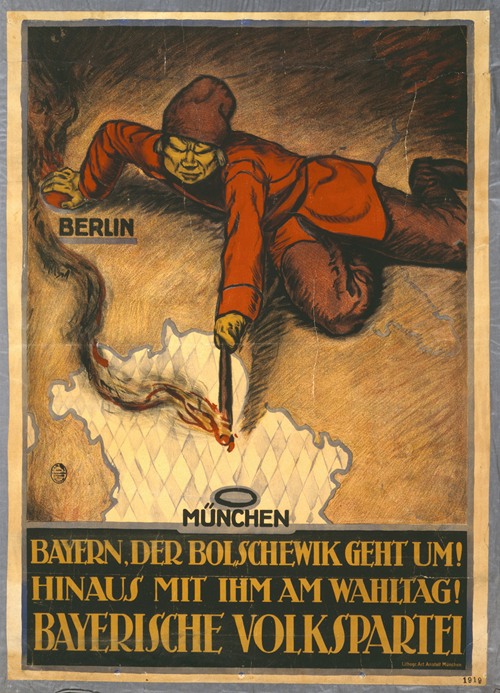 Bayern, der Bolshewik geht um! Hinaus mit ihm am Wahltag!