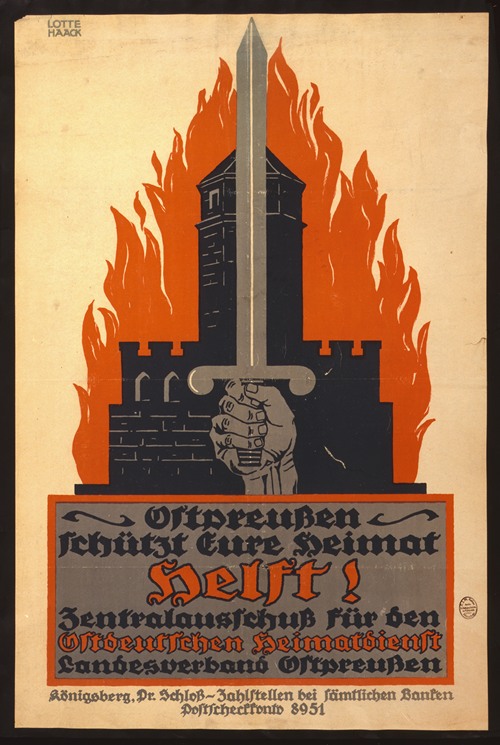 Helft! Ostpreussen schützt eure Heimat. Zentralausschuss für den Ostdeutschen Heimatdienst, Landesverband Ostpreussen (1919)