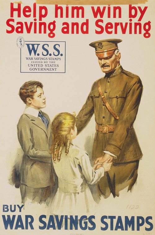 Help him win by saving and serving-Buy War Savings Stamps (1918)