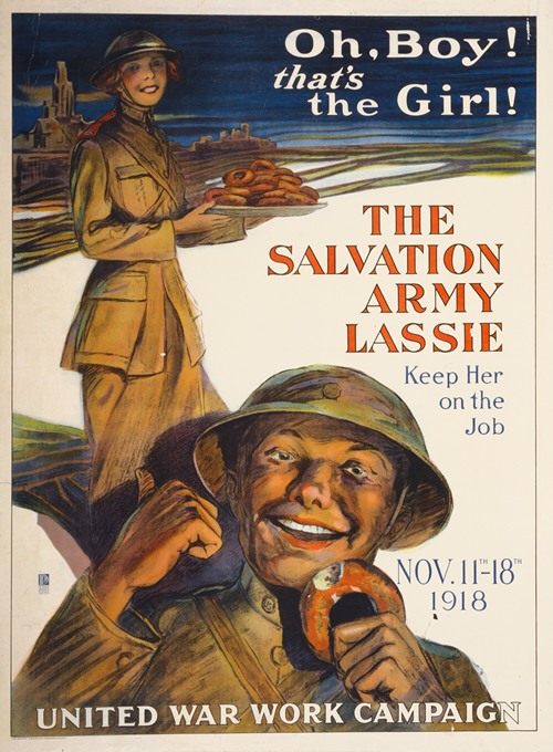 Oh, boy! That’s the girl! The Salvation Army lassie–keep her on the job