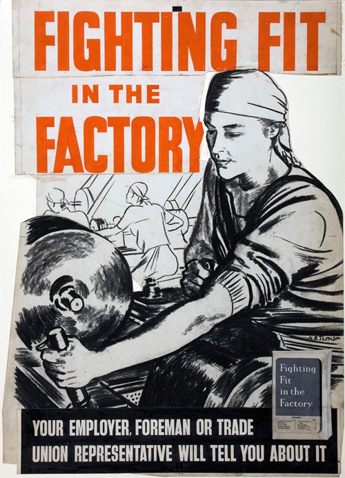 Fighting fit in the factory. Your employer, foreman or trade union representative will tell you about it