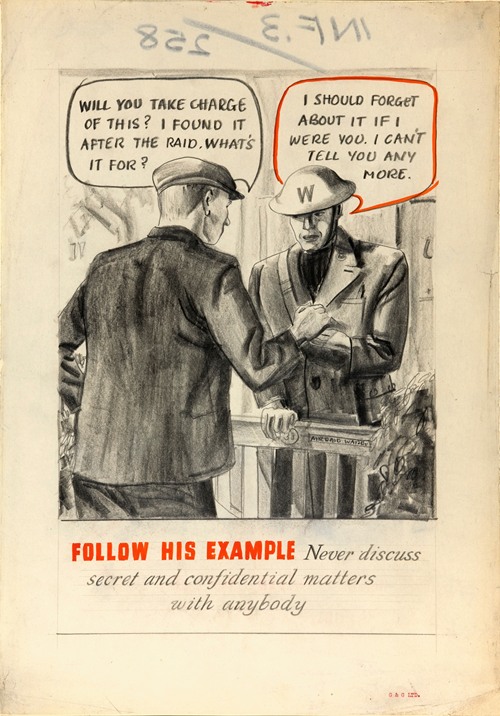 Follow his example. Never discuss secret and confidential matters with anybody