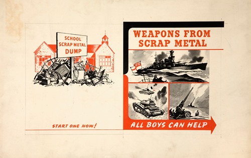 School scrap metal dump – start one now! Weapons from scrap metal – all boys can help