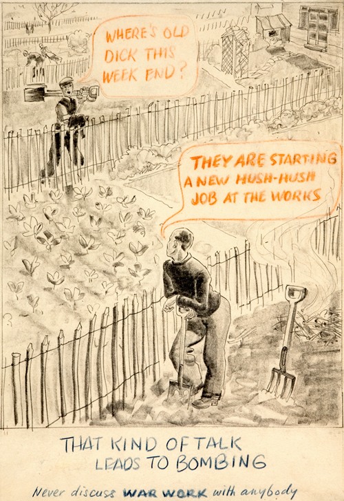 That kind of talk leads to bombing. Never discuss war work with anybody