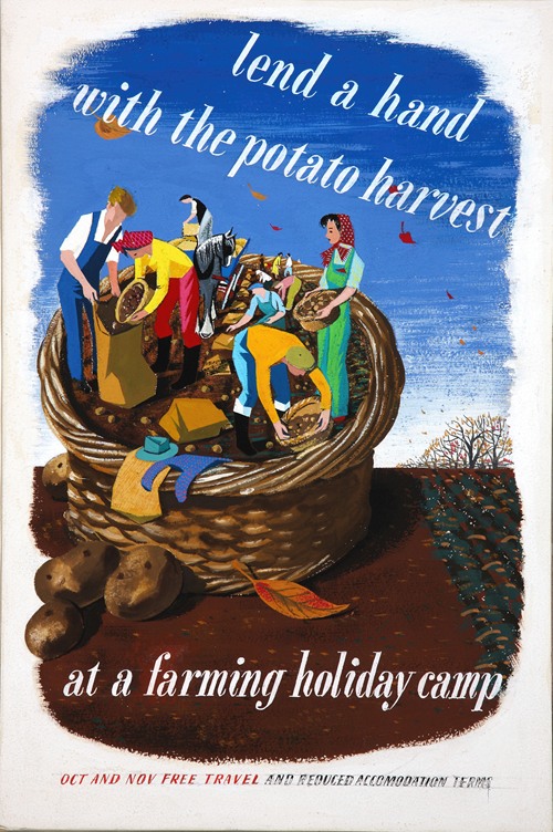 Lend a hand with the potato harvest at a farming holiday camp
