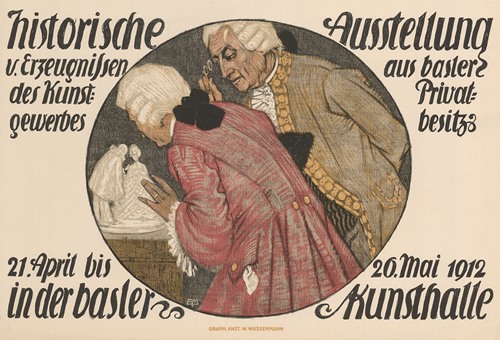 Historische Ausstellung v. Erzeugnissen des Kunstgewerbes aus Basler Privatbesitz in der Basler Kunsthalle
