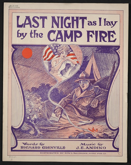Last night as I lay by the camp fire