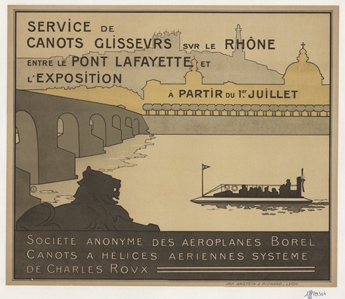 Service de canots glisseurs sur le Rhône
