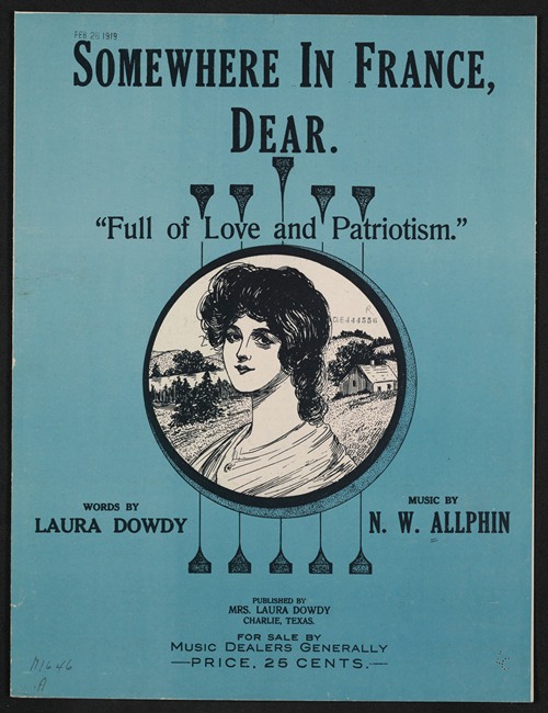 Somewhere in France, dear ‘full of love and patriotism’